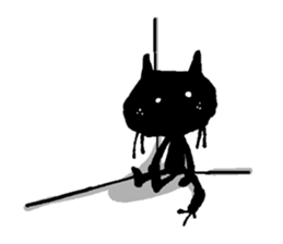 Black cat "Matton" with Friends 6 sticker #10329785