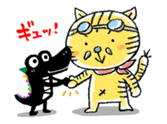 Black cat "Matton" with Friends 6 sticker #10329789