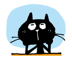 Black cat "Matton" with Friends 6 sticker #10329790