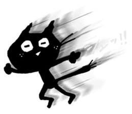 Black cat "Matton" with Friends 6 sticker #10329799