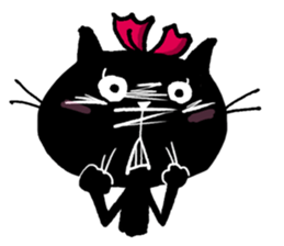 Black cat "Matton" with Friends 7 sticker #10330026