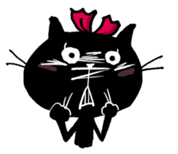 Black cat "Matton" with Friends 7 sticker #10330026