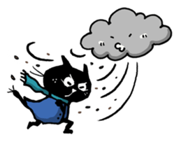 Black cat "Matton" with Friends 7 sticker #10330034