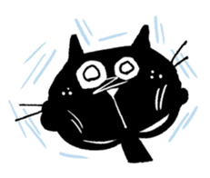 Black cat "Matton" with Friends 7 sticker #10330040