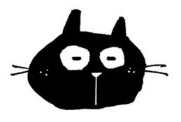 Black cat "Matton" with Friends 7 sticker #10330046