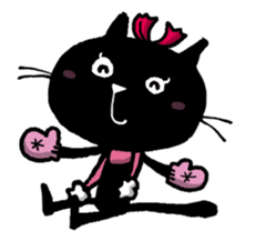 Black cat "Matton" with Friends 7 sticker #10330049