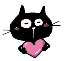 Black cat "Matton" with Friends 7 sticker #10330053