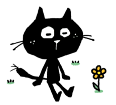 Black cat "Matton" with Friends 7 sticker #10330055