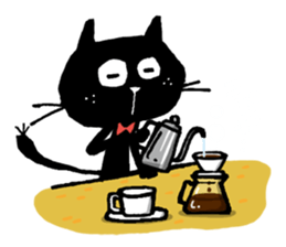 Black cat "Matton" with Friends 5 sticker #10330100