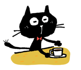 Black cat "Matton" with Friends 5 sticker #10330101