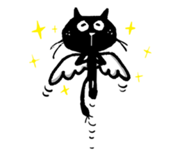 Black cat "Matton" with Friends 5 sticker #10330104