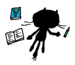 Black cat "Matton" with Friends 5 sticker #10330125