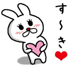 rabbit love love sticker #10331136