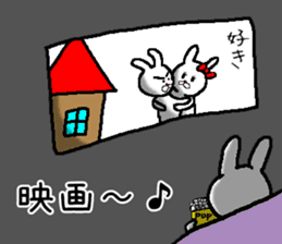 rabbit love love sticker #10331165