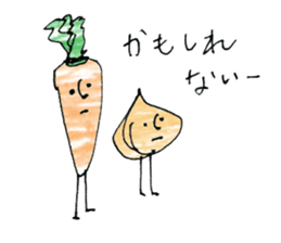 Potatoes, carrots, onions, vegetables! sticker #10331181