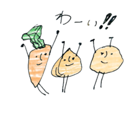 Potatoes, carrots, onions, vegetables! sticker #10331190