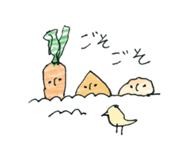 Potatoes, carrots, onions, vegetables! sticker #10331204