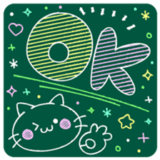 KAWAII blackboard message sticker #10331537