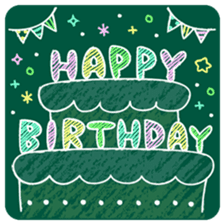 KAWAII blackboard message sticker #10331546