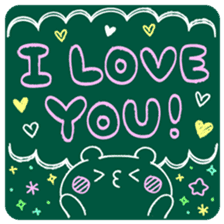 KAWAII blackboard message sticker #10331556