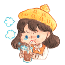 Carrie the Painter Hat sticker #10332702