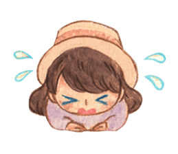 Carrie the Painter Hat sticker #10332708