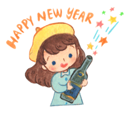 Carrie the Painter Hat sticker #10332734