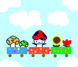 Signal mushroom sticker #10333048