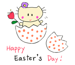 Dinkyneko & Friends #4 _Spring & Easter sticker #10333199
