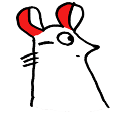 white rat 3 sticker #10333338