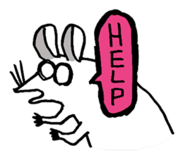 white rat 3 sticker #10333346