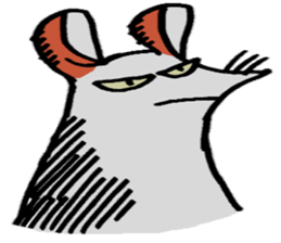 white rat 3 sticker #10333349