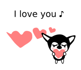 Balloon in English,Kawaii dog,Dub sticker #10334458