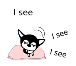 Balloon in English,Kawaii dog,Dub sticker #10334491