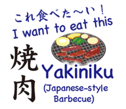 Kanji(Japanese),English & Japanese food. sticker #10335331