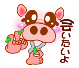 Smiley sign language of a pig ver.2 sticker #10336897