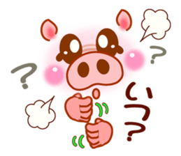 Smiley sign language of a pig ver.2 sticker #10336900