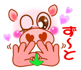 Smiley sign language of a pig ver.2 sticker #10336918