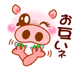 Smiley sign language of a pig ver.2 sticker #10336922