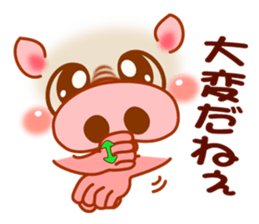 Smiley sign language of a pig ver.2 sticker #10336923