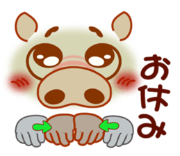 Smiley sign language of a pig ver.2 sticker #10336924