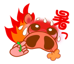 Smiley sign language of a pig ver.2 sticker #10336931