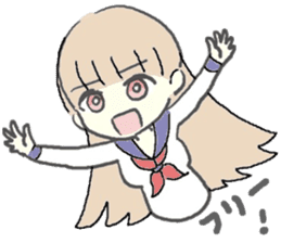 girl in sailor uniform sticker #10337102