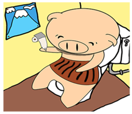 Bellyband pig sticker #10337251