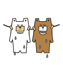 Polar bear and Bear sticker #10337487