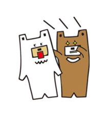Polar bear and Bear sticker #10337492
