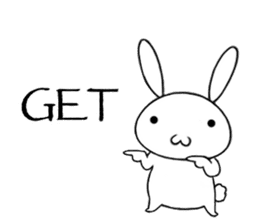 so cute rabbit usakichi2 sticker #10337956