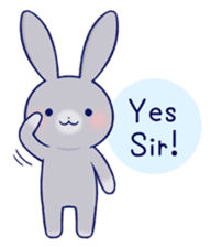 Lovey-dovey rabbit Gray rabbit ver sticker #10338025