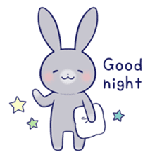 Lovey-dovey rabbit Gray rabbit ver sticker #10338033