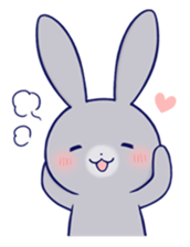 Lovey-dovey rabbit Gray rabbit ver sticker #10338034